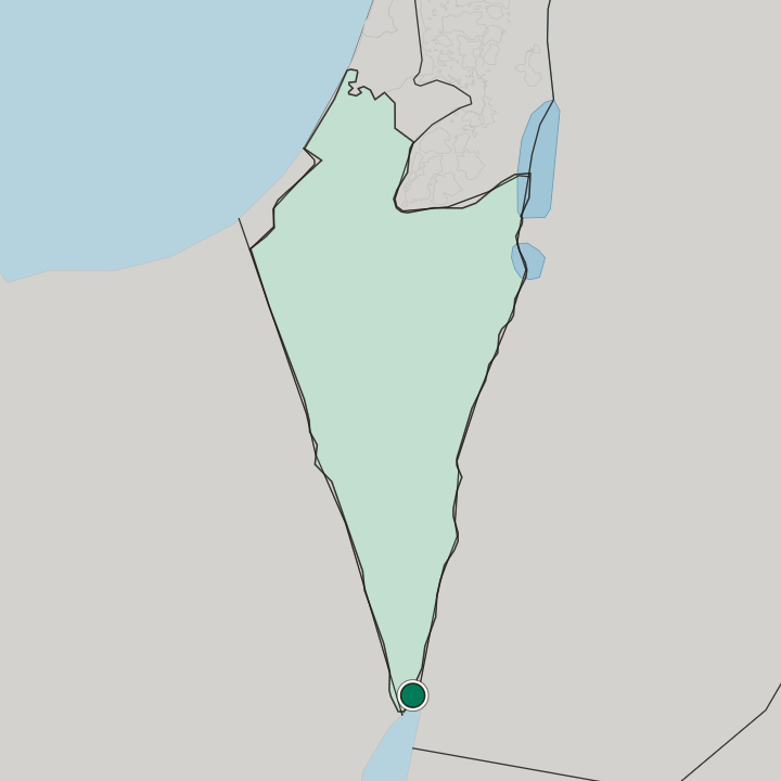 Map showing Eilat — In Southern District