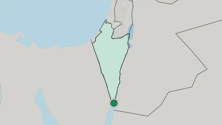 Map of Eilat in Israel