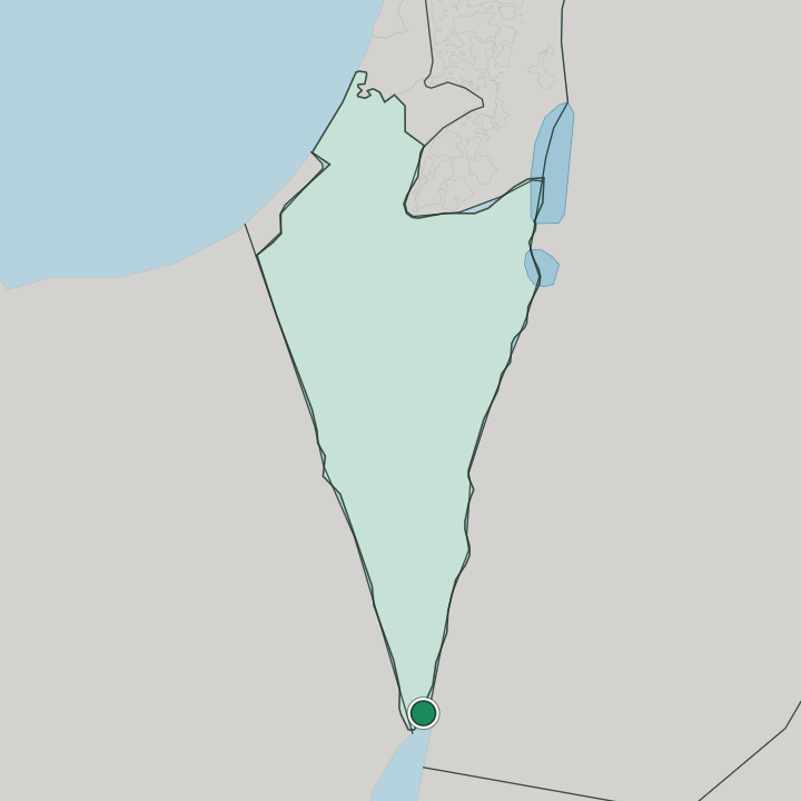 Map showing Eilat — In Southern District