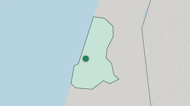 Map of Tel Aviv in Israel