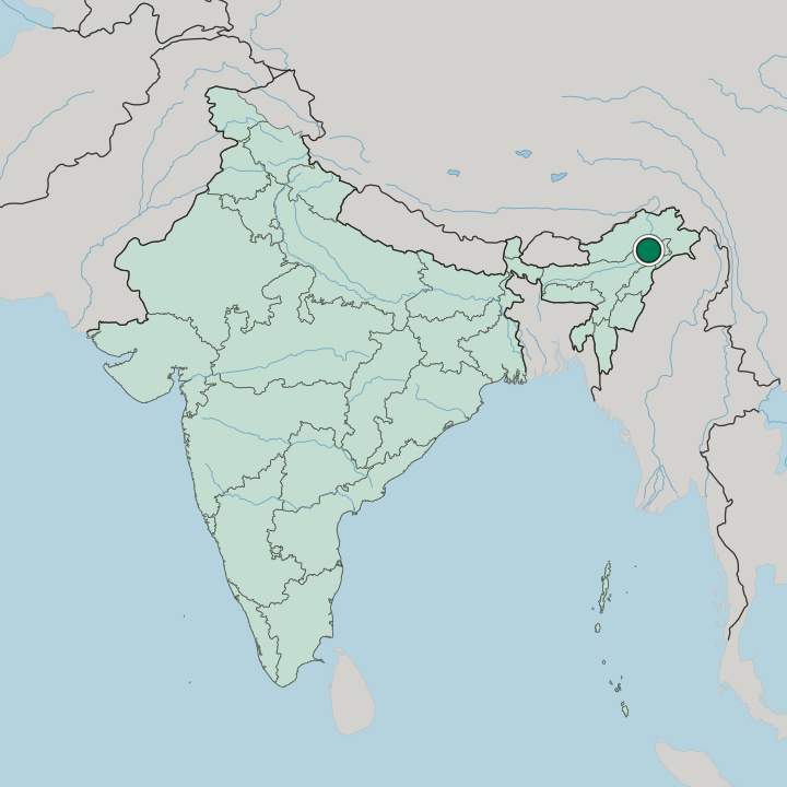 Map showing Dibrugarh — In India