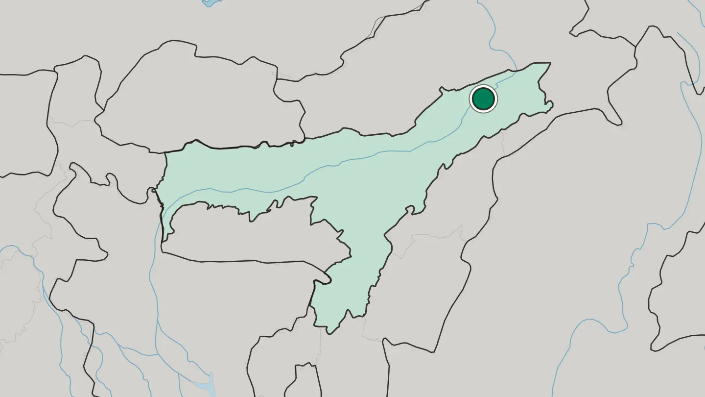 Map of Dibrugarh in India