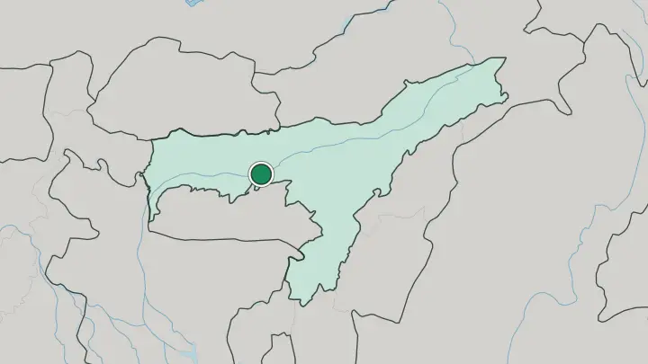 Map of Guwahati in India