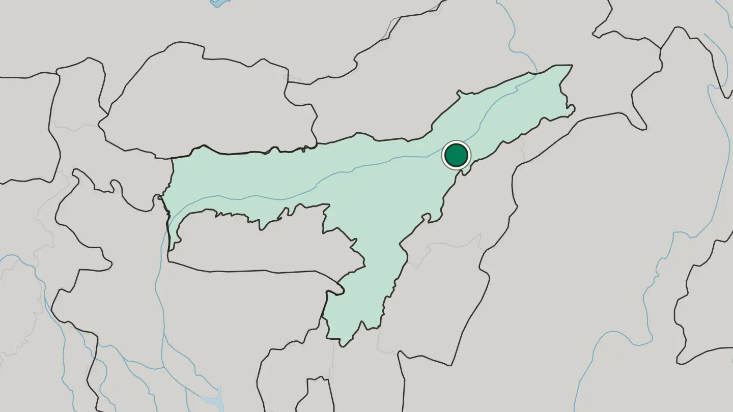 Map of Jorhat in India