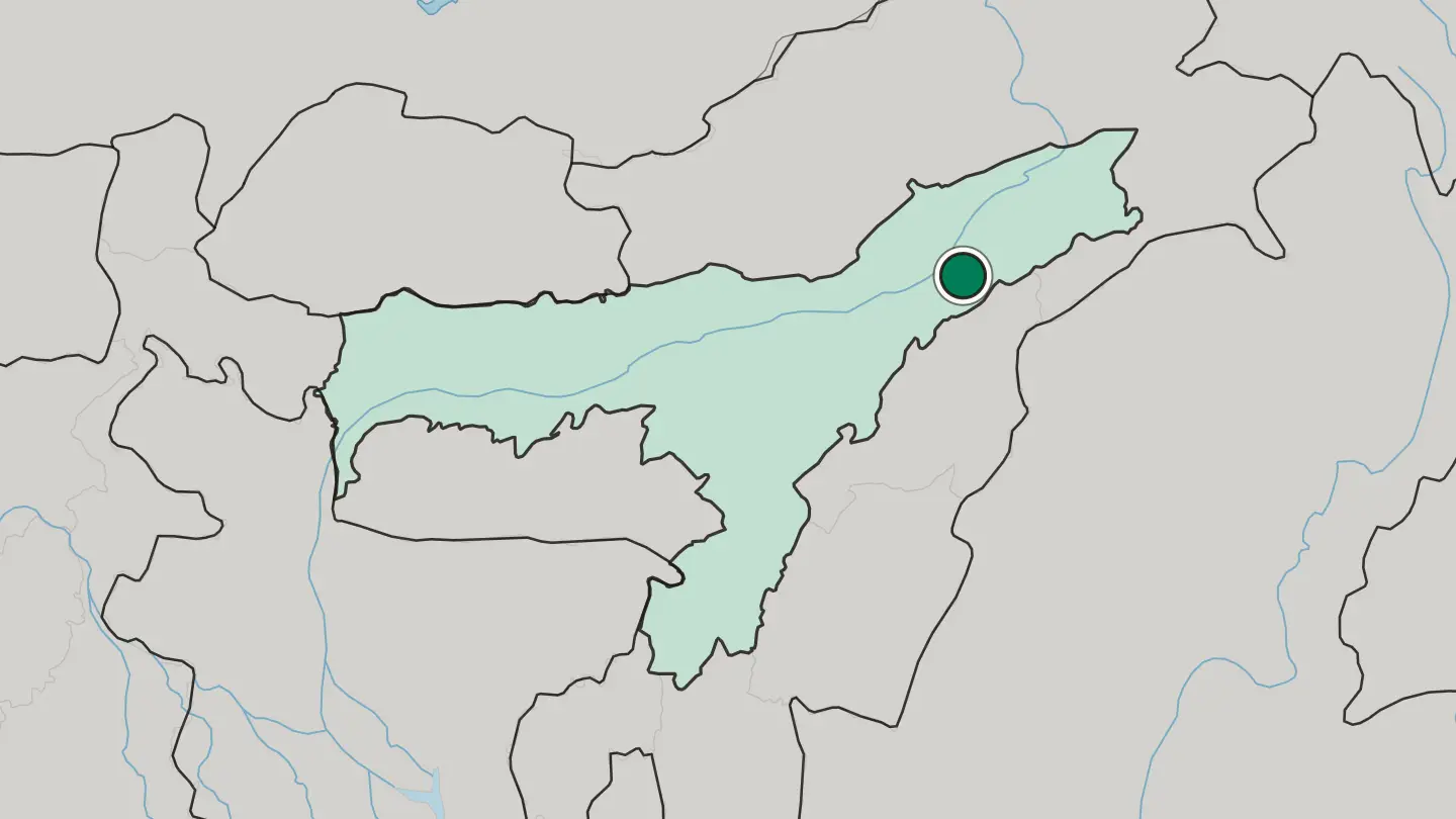 Map of Sibsāgar in India