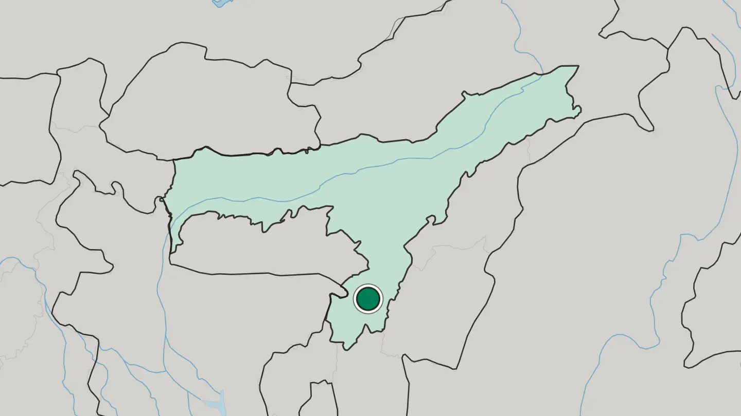 Map of Silchar in India