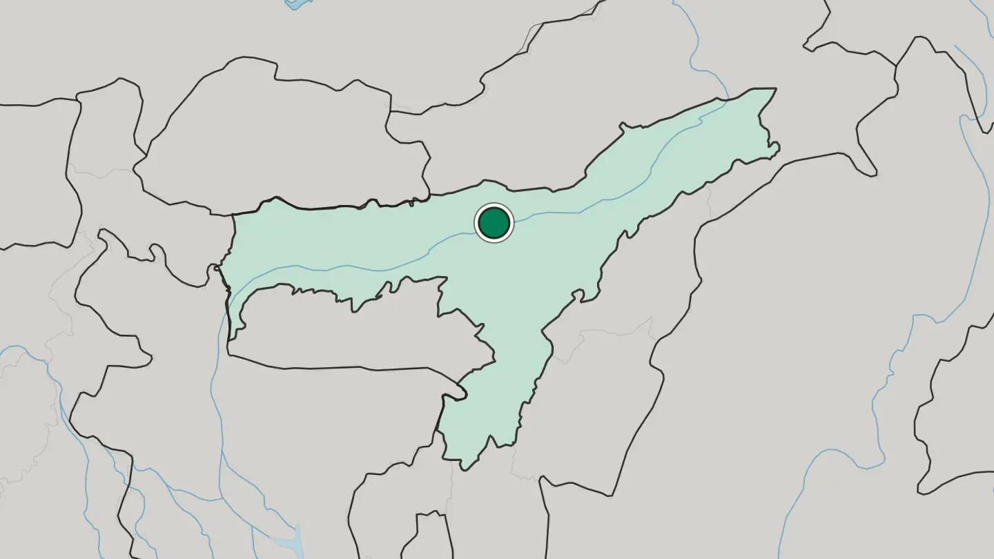 Map of Tezpur in India