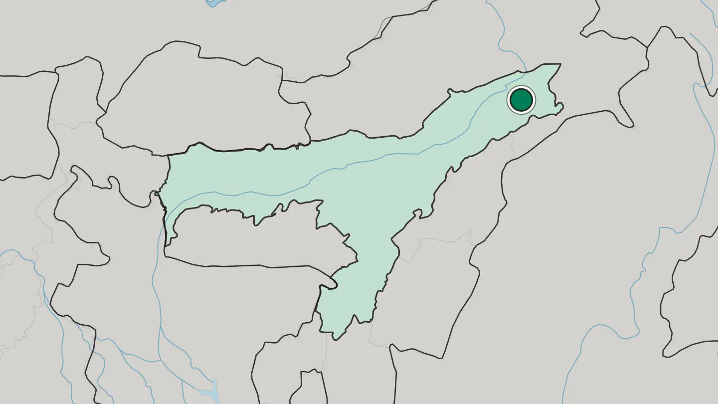 Map of Tinsukia in India