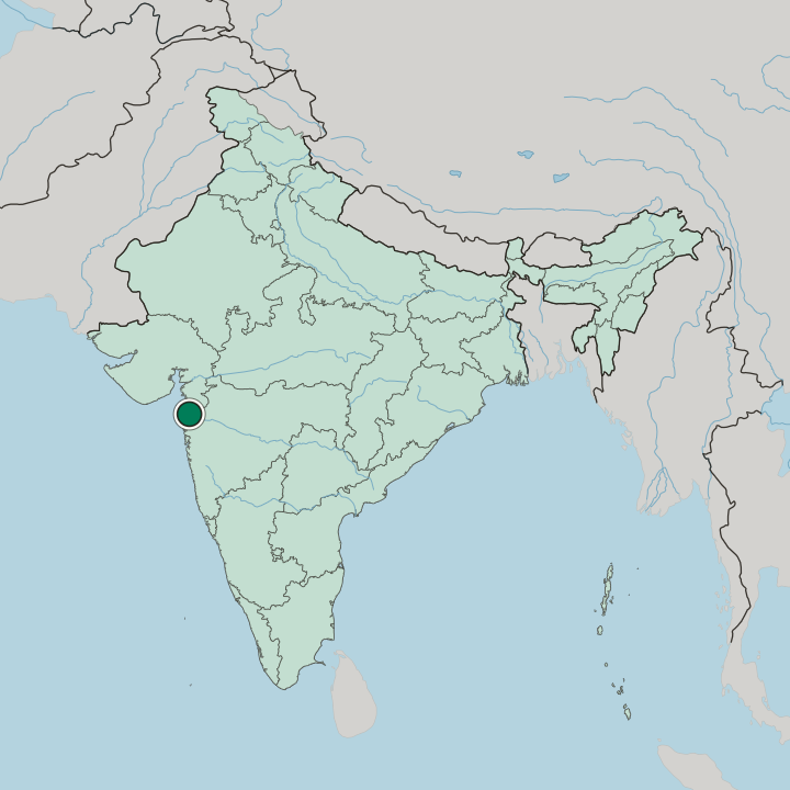 Map showing Silvassa — In India
