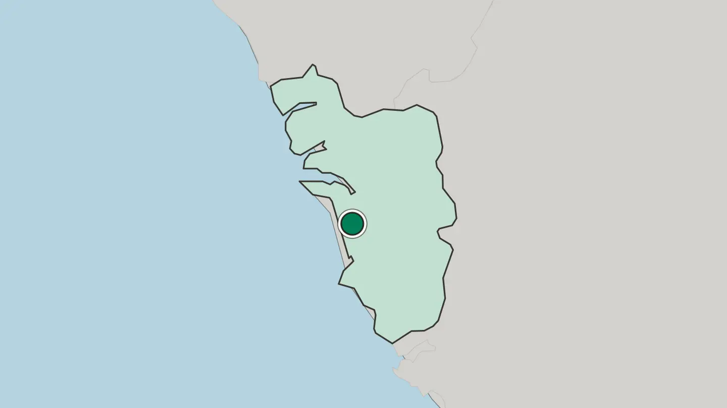 Map of Madgaon in India
