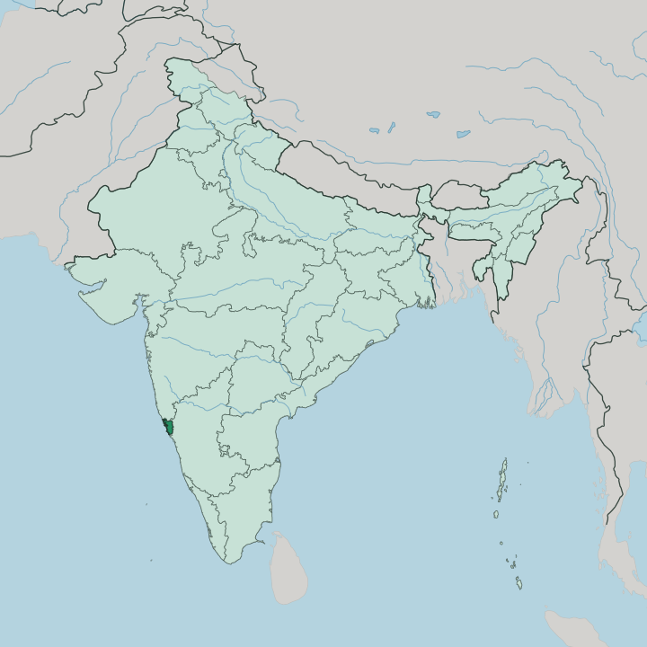 Map showing Goa — In India