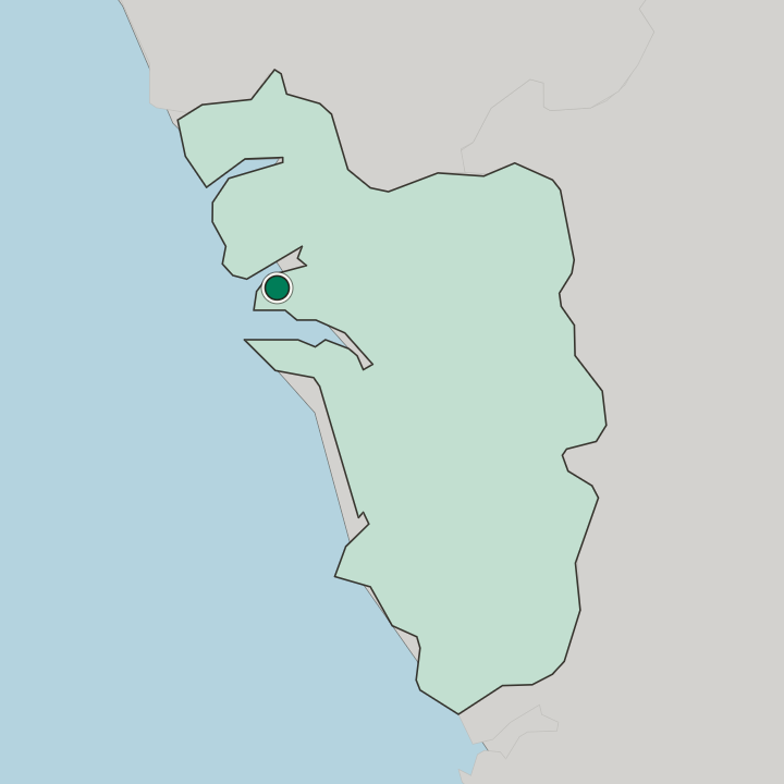 Map showing Panjim — In Goa