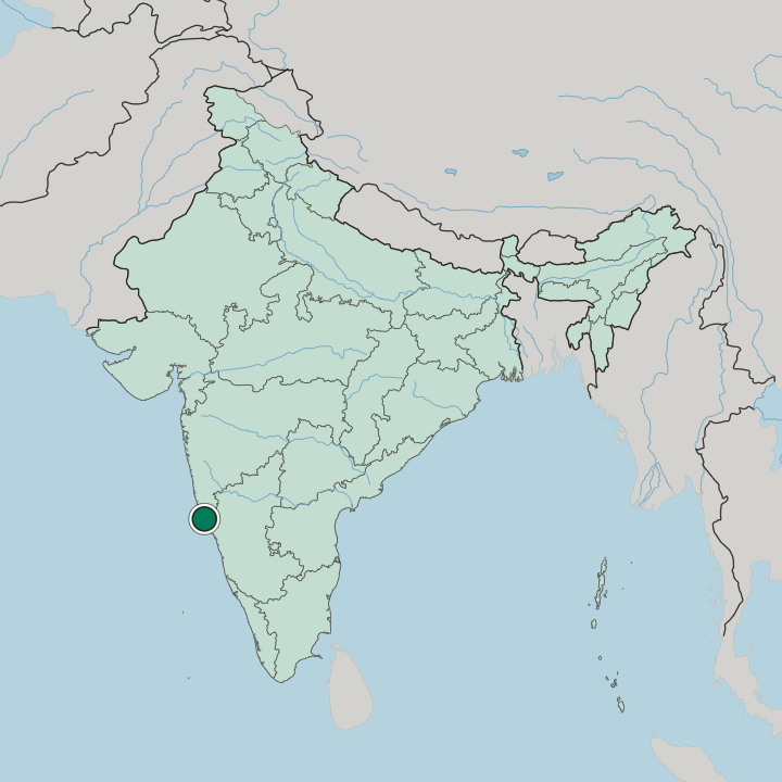 Map showing Vasco da Gama — In India