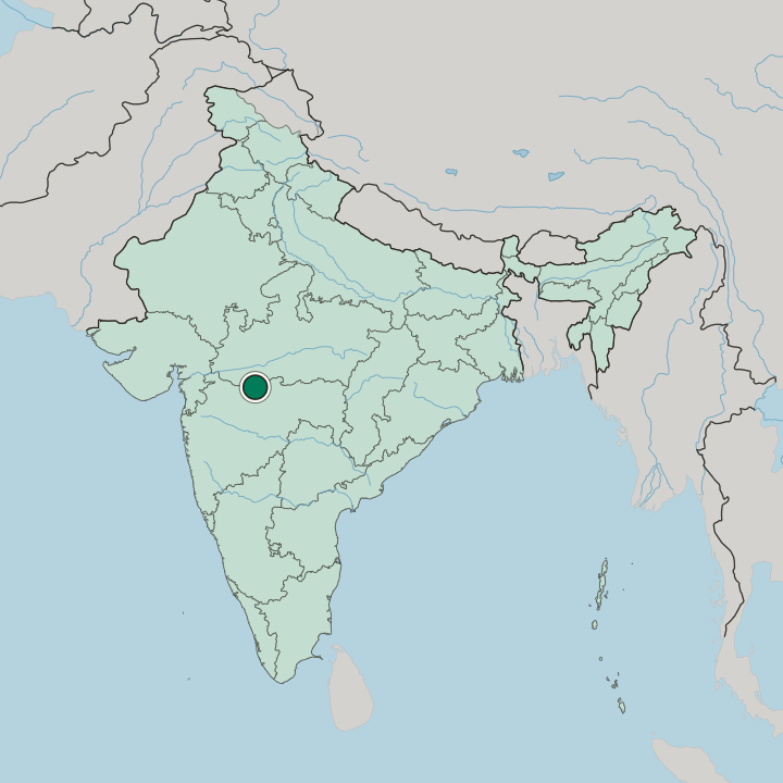 Map showing Burhānpur — In India