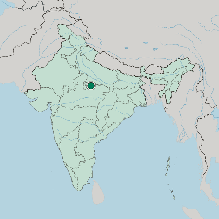 Map showing Chhatarpur — In India