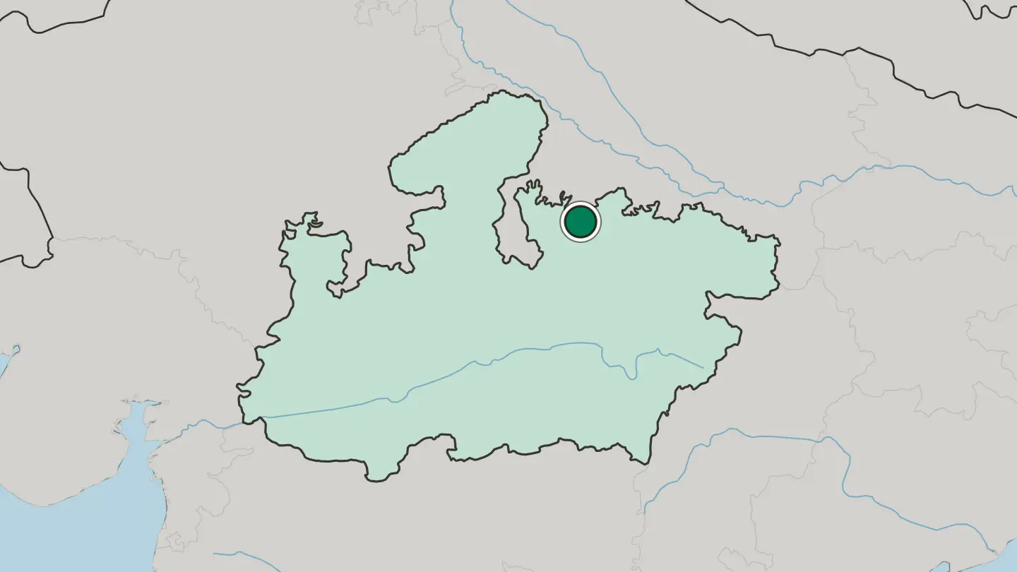 Map of Chhatarpur in India