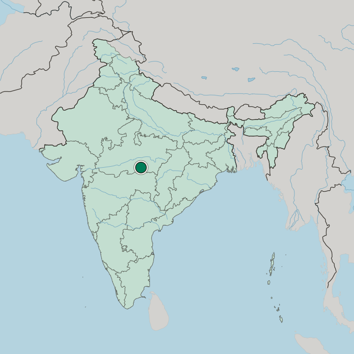 Map showing Chhindwāra — In India