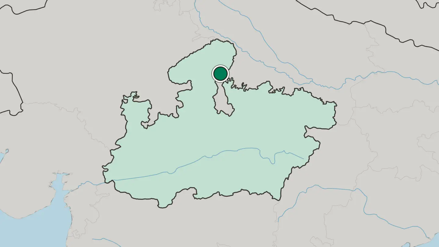 Map of Datia in India