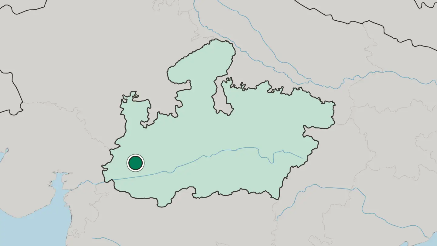 Map of Dhār in India