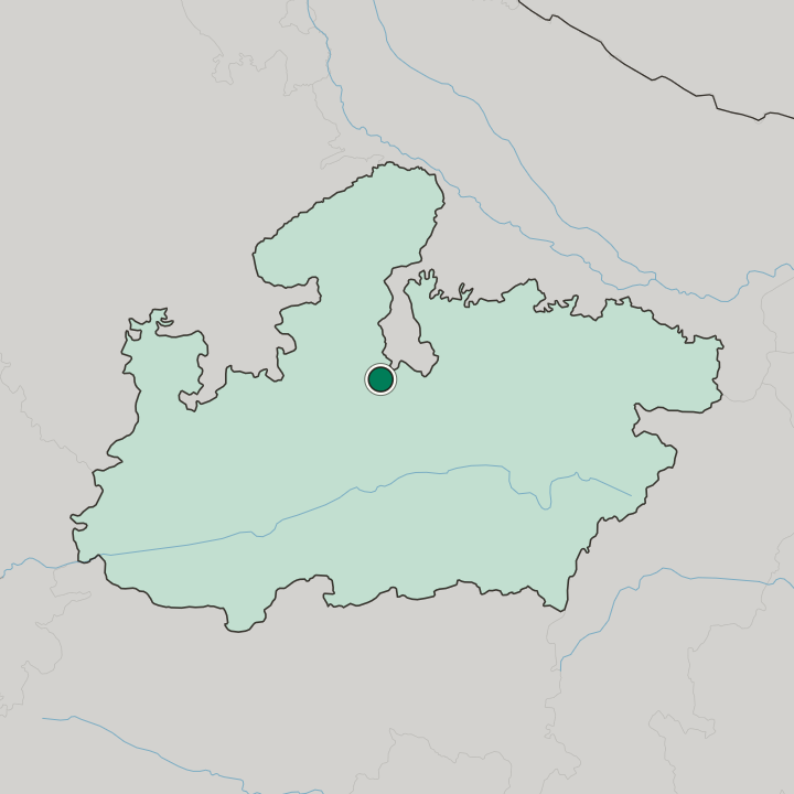 Map showing Etāwa — In Madhya Pradesh