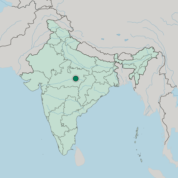Map showing Jabalpur — In India