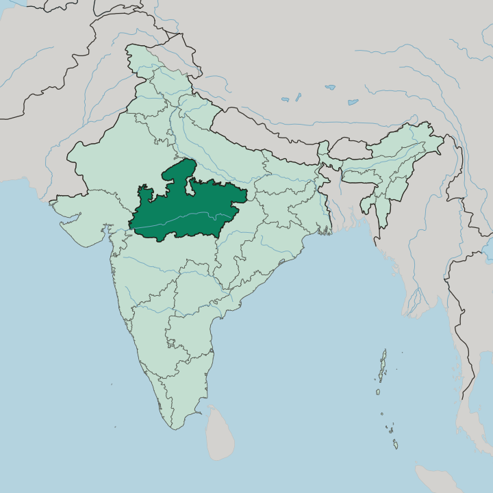 Map showing Madhya Pradesh — In India