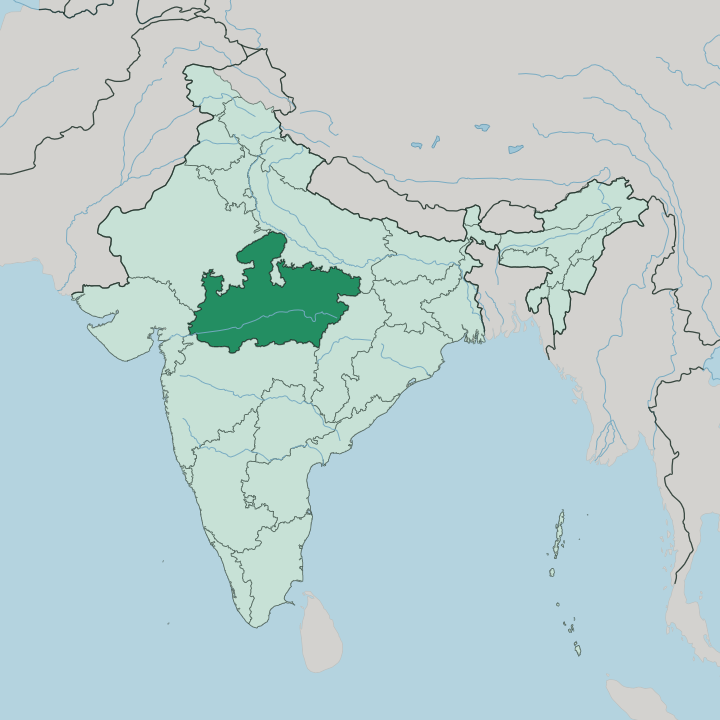 Map showing Madhya Pradesh — In India