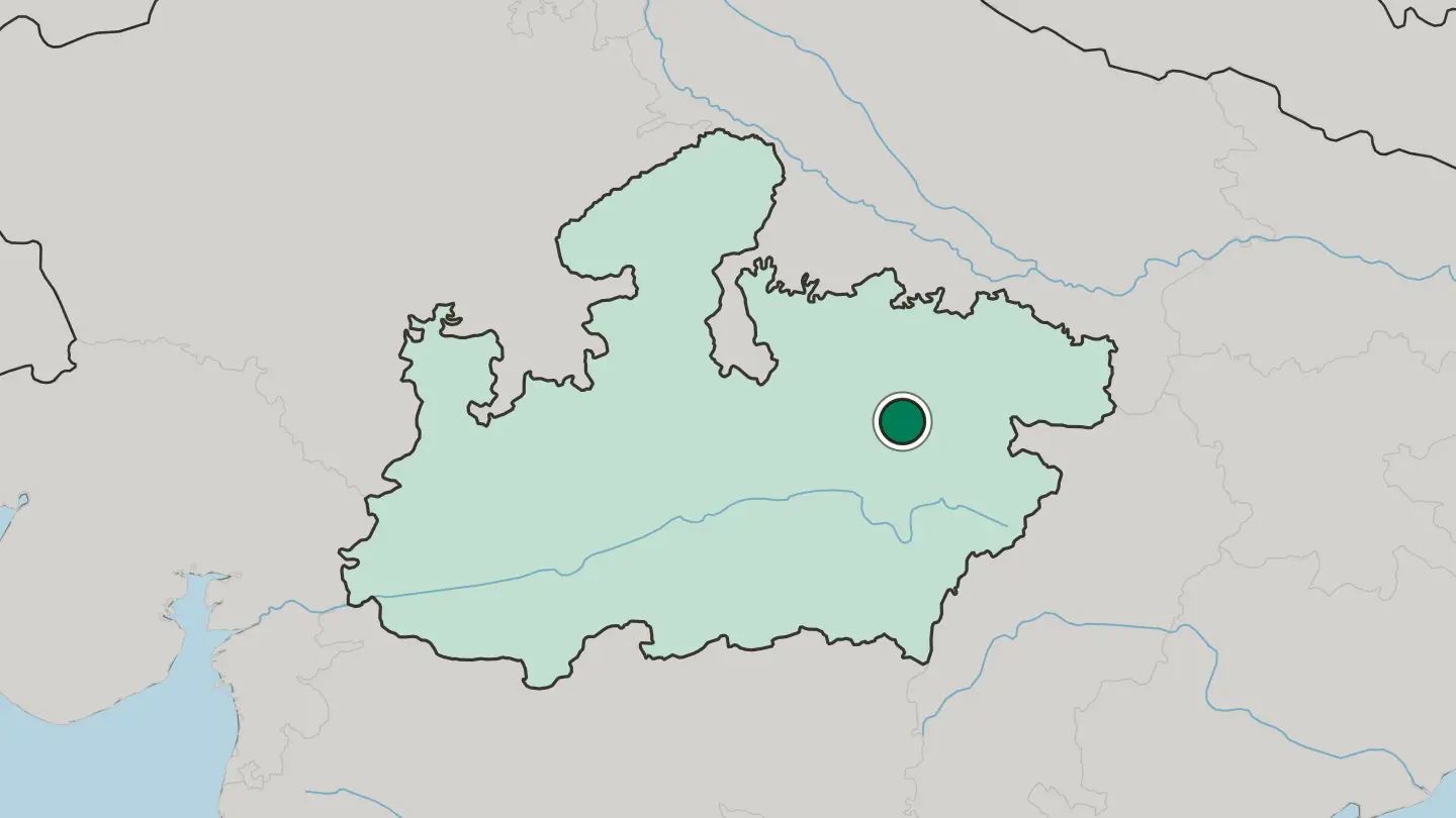 Map of Murwāra in India