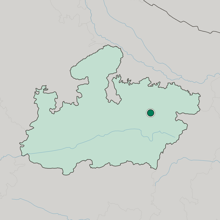 Map showing Murwāra — In Madhya Pradesh
