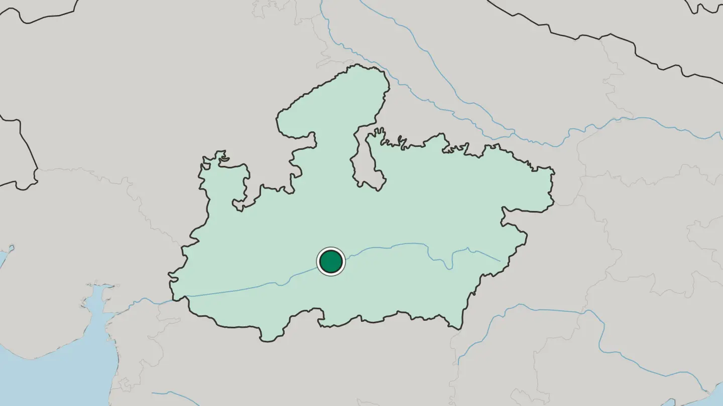 Map of Narmadapuram in India