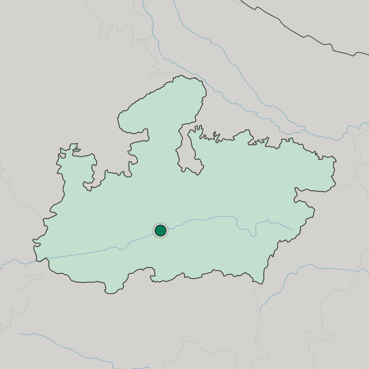 Map showing Narmadapuram — In Madhya Pradesh