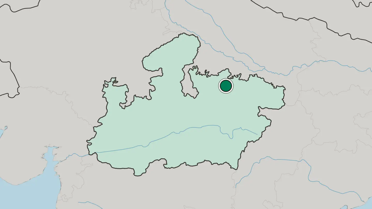 Map of Panna in India