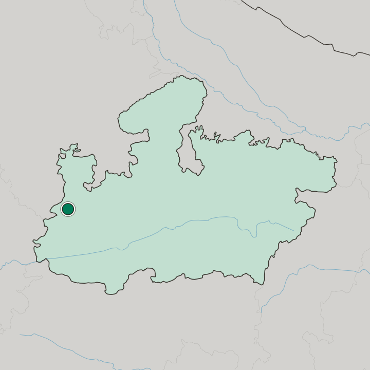 Map showing Ratlām — In Madhya Pradesh