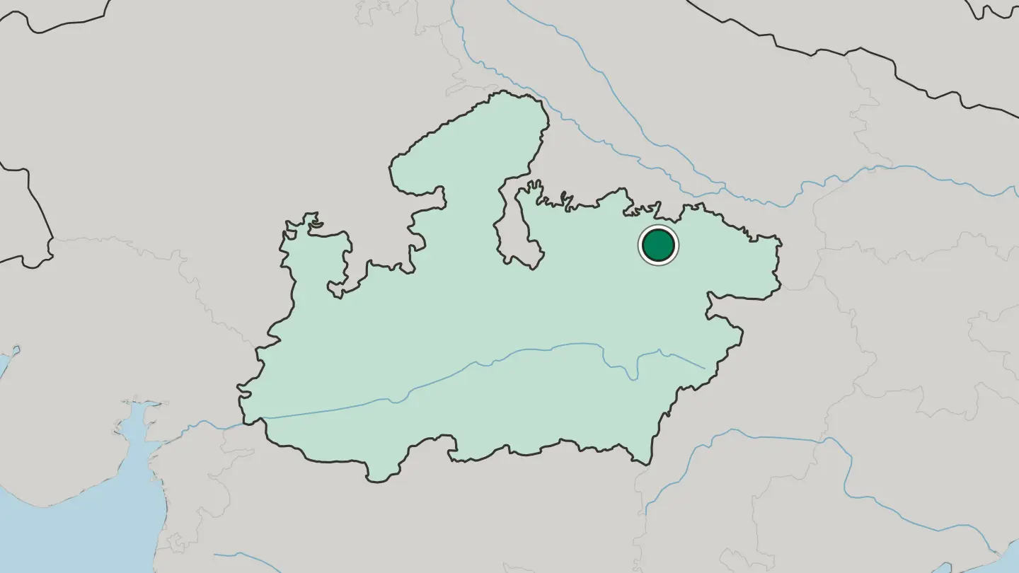 Map of Satna in India