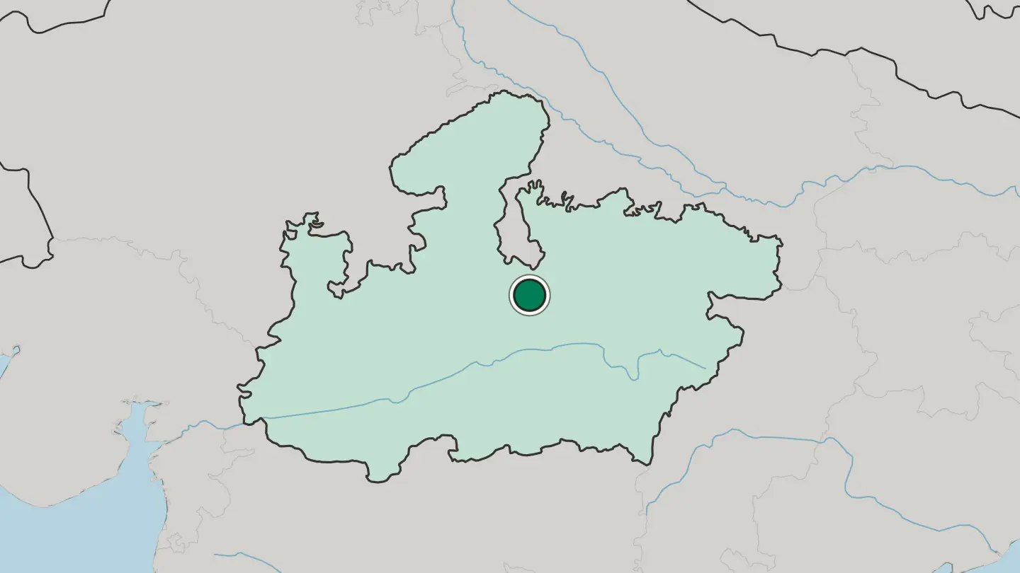 Map of Saugor in India