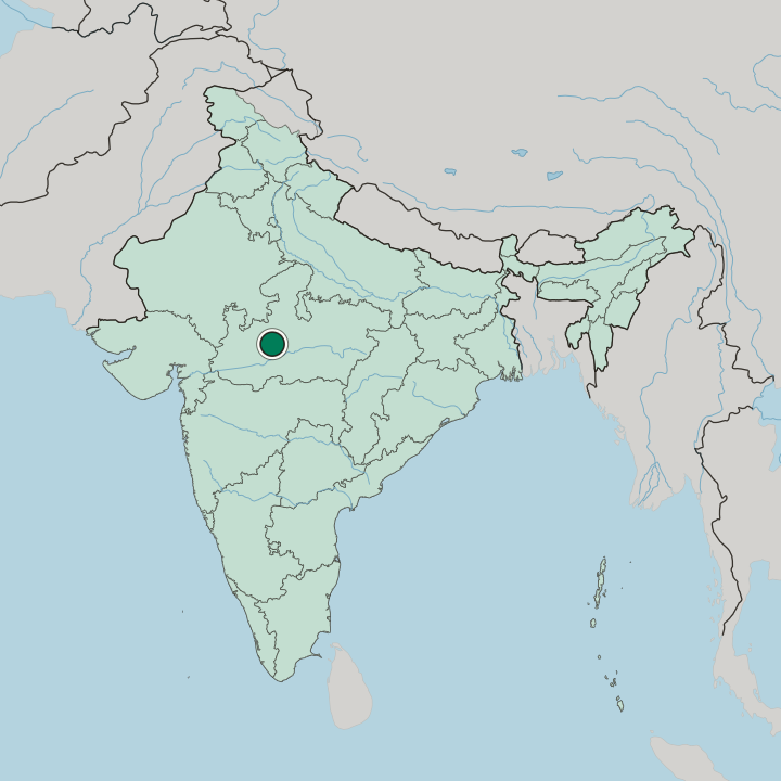 Map showing Sehore — In India
