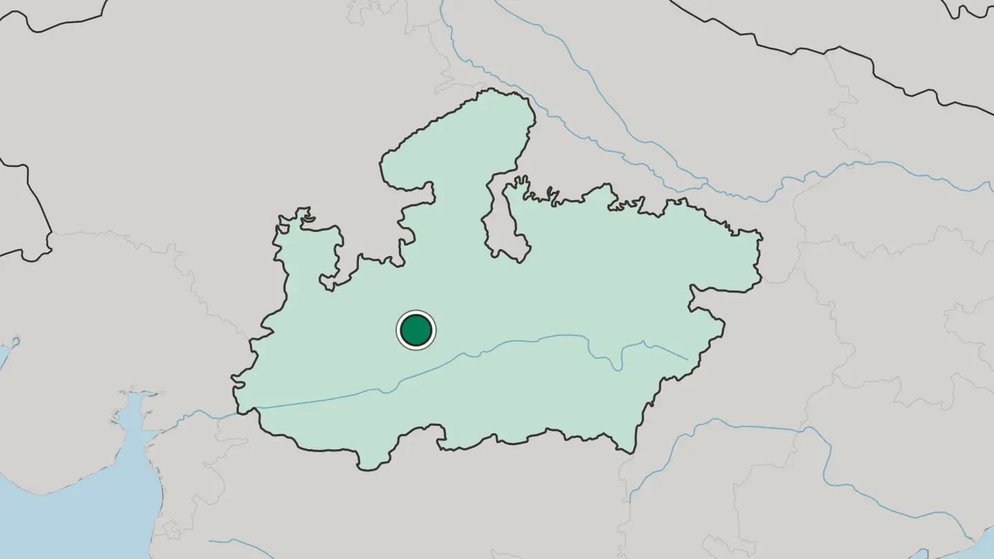 Map of Sehore in India