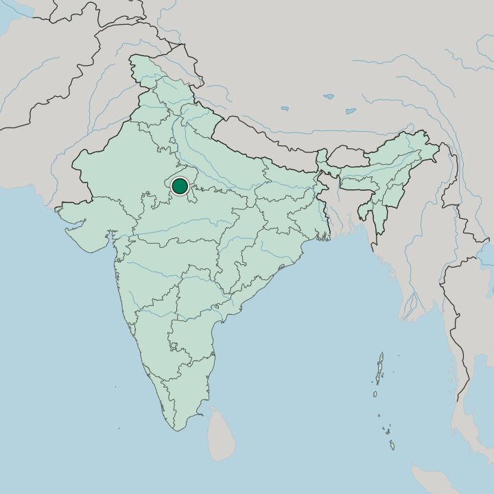 Map showing Shivpuri — In India