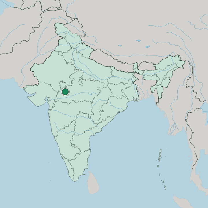 Map showing Ujjain — In India
