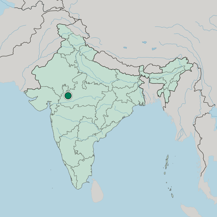 Map showing Ujjain — In India