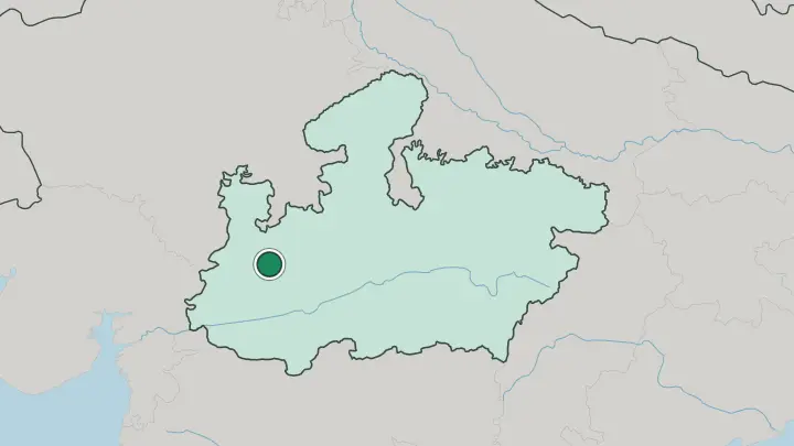 Map of Ujjain in India