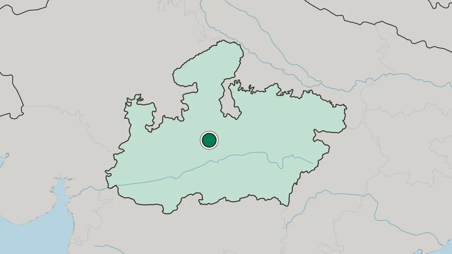 Map of Vidisha in India