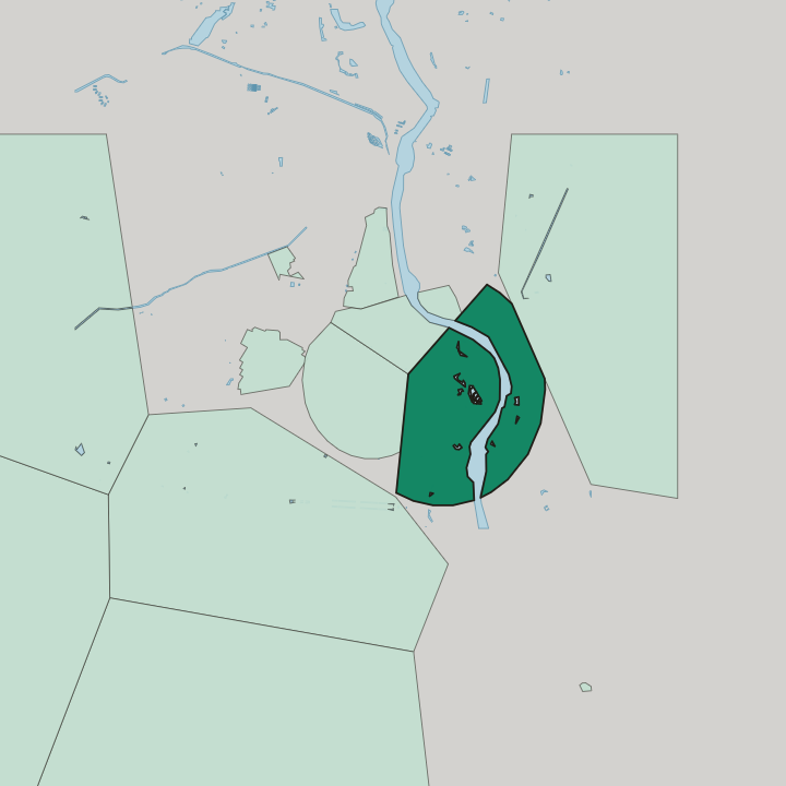 Map showing Central Delhi district — In Delhi