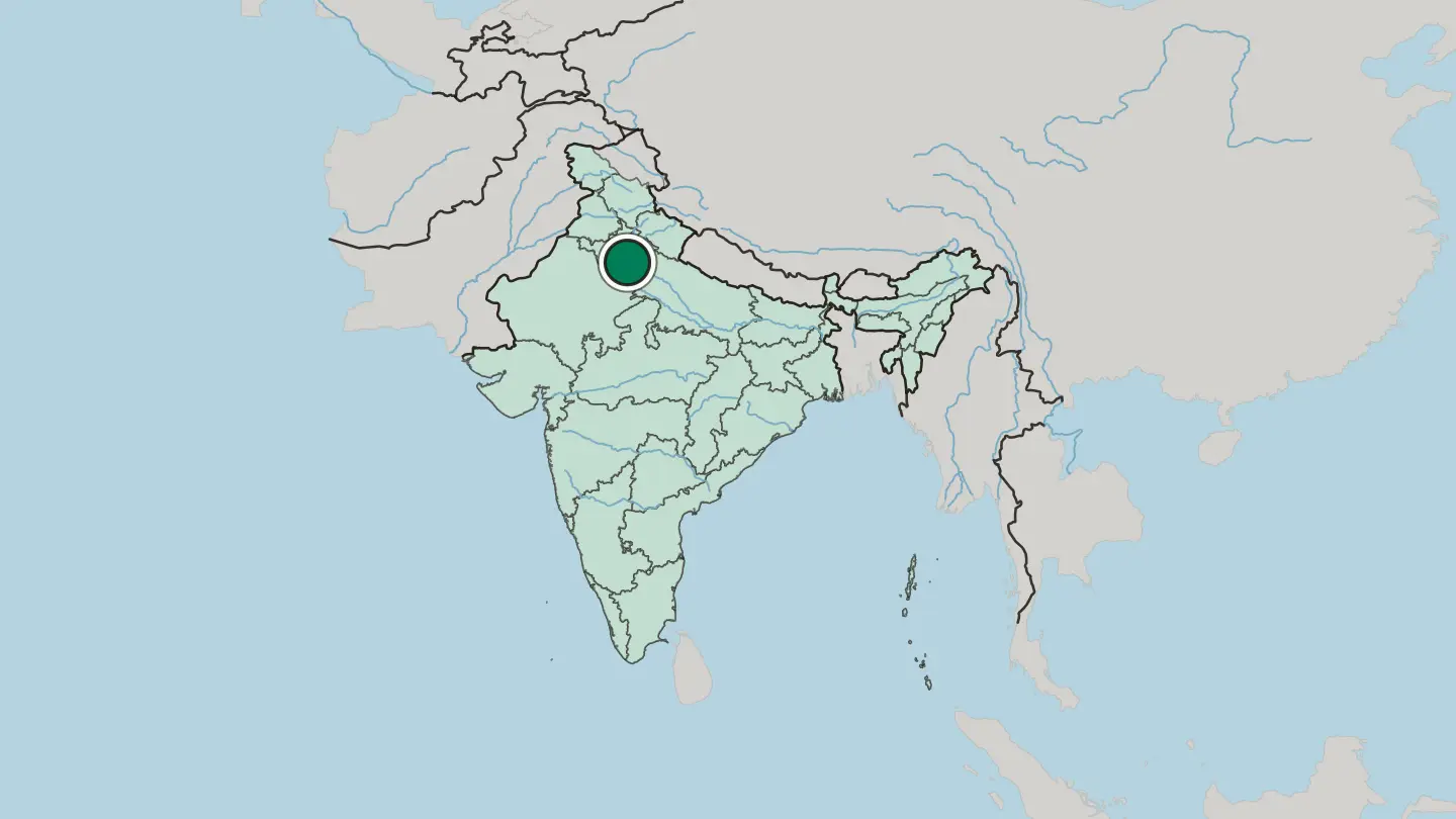 Map of Delhi in India
