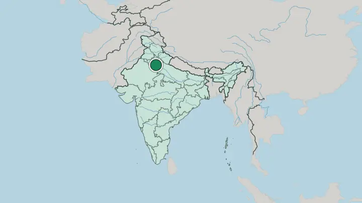 Map of Delhi in India
