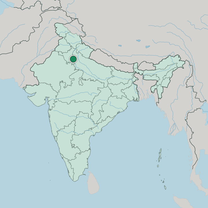 Map showing Shahdara district — In India