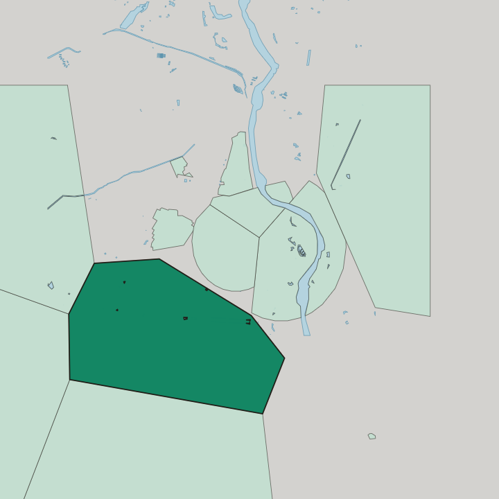 Map showing New Delhi district — In Delhi