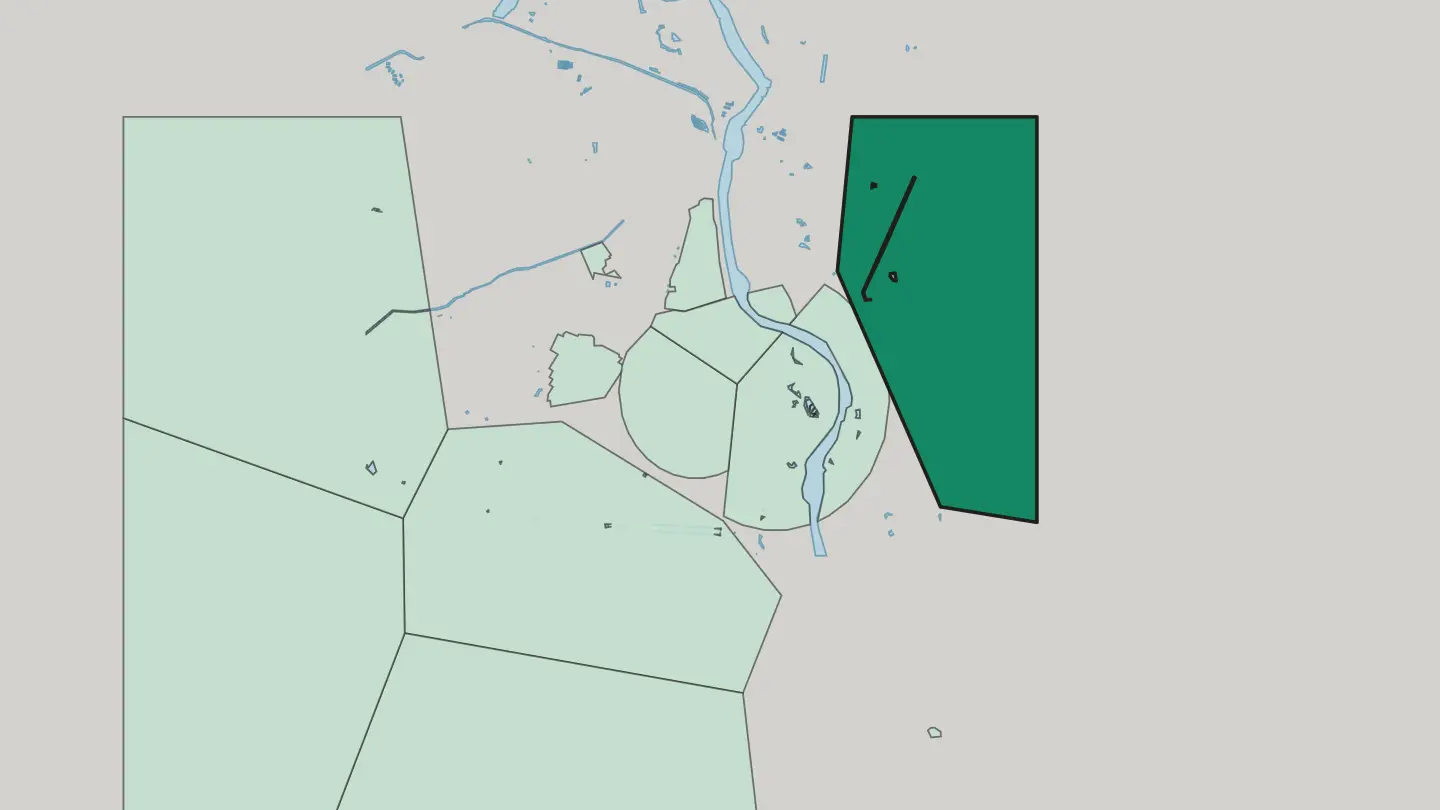 Map of Shahdara district in Delhi
