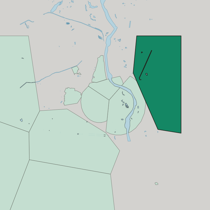 Map showing Shahdara district — In Delhi