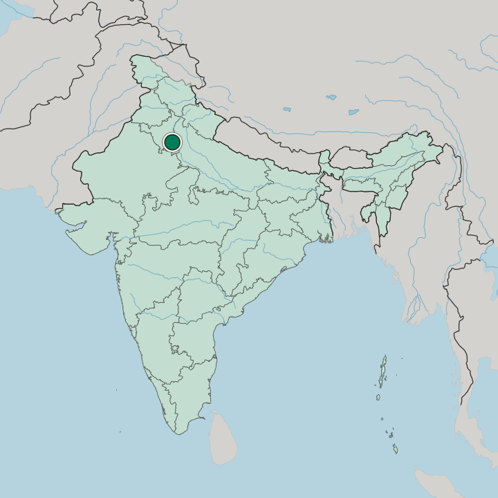 Map showing Najafgarh — In India
